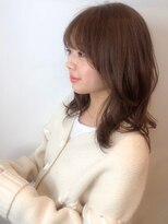 くびレイヤーグレージュデザインカラーシルキーベージュセミディ