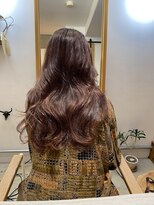 サロウィン 那覇店(SALOWIN)&nbsp;バーガンディカラーチェリーレッドワインレッドフェミニンロング