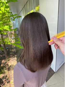 ハーフアンドハーフ(HALF and HALF) 【髪質改善】地下風ストレート/赤み消しカラー