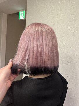 プライズ 成増店(prize) ペールピンクカラーシアーカラーボブヘア成増地下鉄成増大山