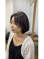 ゴウトゥデイシェアサロン 町田店(GO TODAY SHAiRE SALON)&nbsp;韓国ヌナボブ×ダークラベンダー