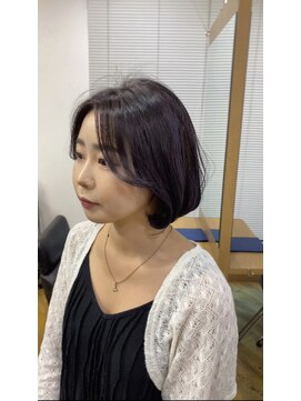 ゴウトゥデイシェアサロン 町田店(GO TODAY SHAiRE SALON) 韓国ヌナボブ×ダークラベンダー