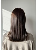 30代40代50代内巻きセミロンググレージュ透明感カラー髪質改善