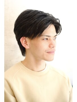 アモ(Amo) 【新富町】メンズビジネスツーブロック襟有りスタイル