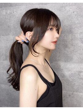 シェリー 仙台(Cherie) 大人可愛いベージュカラー韓国上品お呼ばれハーフアップ夏ヘア