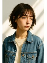 アボヘアー(Abo hair)&nbsp;20代30代40代大人キレイ美シルエット外ハネボブアッシュブラウン