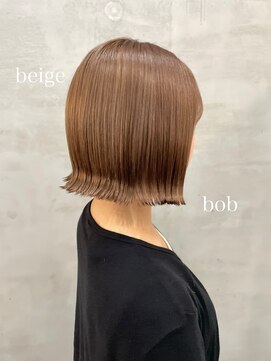 ロア ヘアーコーディネート 四条烏丸店(LoRE hair coordinate) beige color × bob