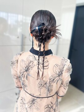 エレン 向ヶ丘遊園 登戸(ELEN) カチモリお呼ばれヘアシニヨンヨシンモリハーフアップ編みおろし