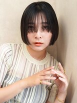 エステージ 喜連店(S-TAGE) ミニボブ×ストレート×シースルーバング×黒髪
