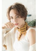 マロンベージュ/フェザーバング/ボブレイヤー/ゴールドベージュ