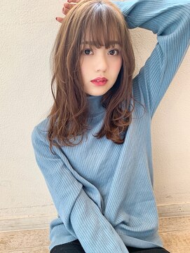 マリアバイアフロート(Maria by AFLOAT) 【添田】小顔前髪ネイビーカラーな大人かわいいロング