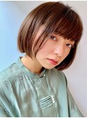 ぱっつんボブ/小顔/艶カラー/ラインカラー/たまプラーザz2