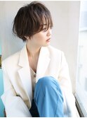 天神【BIRTH】ダークアッシュフレンチガーリーショートパーマ