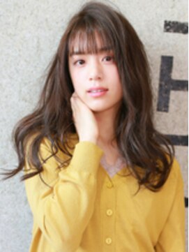 オーバーヘアー 倉敷店(over hair) 【La fith】 艶カラー×セミロング