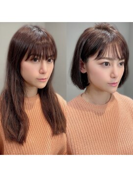 アフロート ギンザ(AFLOAT GINZA) AFLOAT GINZA【仲道 弘泰】大人可愛いボブ【before→after】