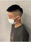 男らしさ抜群◎スキンフェード×アップバング【新大阪】