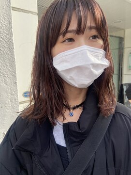 インビテーション(invitation) ラウンド前髪・ぱっつん前髪・ピンクブラウン