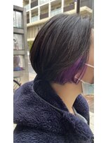 エイチ エアー ダヴ H air DAV調布北口&nbsp;イヤリングカラー ほんのり赤紫