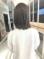 ヘアサロンガリカアオヤマ(hair salon Gallica aoyama)&nbsp;【坂本拓麻】大人かわいい切りっぱなしボブ/透明感グレージュ
