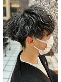 20代30代メンズツイストパーマ束感トラッドオシャレ感ショート