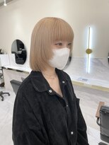 シェノン サントル(CHAINON CENTRE)&nbsp;ミルクティーベージュ/切りっぱなしボブ/レイヤーカット