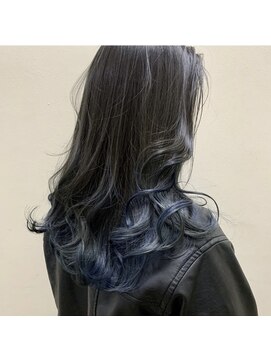 エストアール フクオカ 福岡博多店(est-r. Fukuoka) ネイビー/艶カラー/韓国ヘア/博多