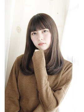 シュシュット(chouchoute) 斜めバングデザインカラーシルキーベージュグレージュカラー/118