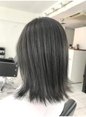 グレージュマチルダボブインナーグレージュ 前髪