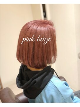 クリック(Click) ピンクベージュ×bob