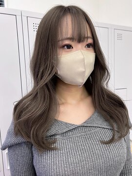 ミミヘアーガーデン(mimi hair garden) ブリーチ履歴を活かした透明感カラー/ミルクティーグレージュ