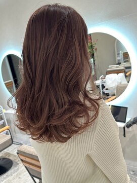 モアナ バイ ラナ 藤が丘(MoanA BY LANA) アッシュブラック 切りっぱなしボブ ピンクブラウン エアリー