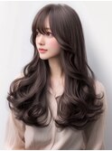★暗めカラーグランマッシュフェイスフレーミングデザインカラー