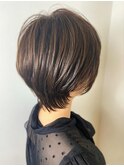 大人ショートレイヤーウルフツヤ感マッシュショート