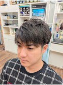 2ブロックマッシュショート・清潔感のある