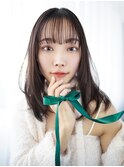 ロングミディアム顔周りレイヤー美髪韓国ヘア_F0496