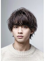 サンティエ 中央駅店(scintiller)&nbsp;メンズマッシュウルフカット波巻きツイストスパイラルパーマ