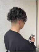 フェード×スパイラルブリーチパーマ×エンドシルバーカラー