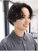 デジタルパーマレイヤーカット顔周り前髪ショートボブ/千葉