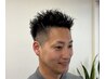 【6限定クーポン】◎メンズカット＋白髪ぼかし＋ケア＋眉カット付！　/警固
