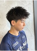 メンズショートスパイキーパーマ群馬高崎眉毛韓国刈り上げ