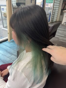 レモーリア 井口店 インナーカラー&グリーン