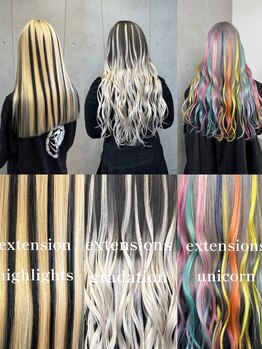 エクステで憧れのスタイルに変身♪地毛と馴染むナチュラルな仕上がりでエクステ未経験の方も挑戦しやすい◎