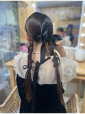 編みおろしツイン