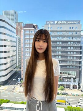 ルージュシー 堀江(RU10C) マッシュウルフタッセルボブイヤリングカラーセミロング