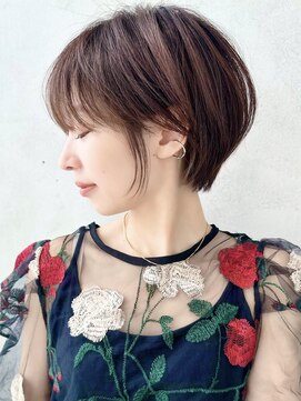 セイドット リー(Say. Ree) say.ショートボブひし形ショートダークレッドコーラルオレンジ