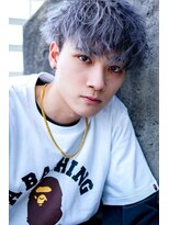 メンズサロン ガウディ 博多店(men's salon Gaudi) パープルシルバーカラー×マッシュ