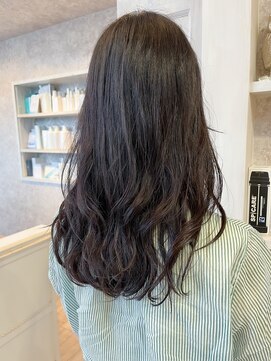 福山人気20代30代40代ロングヘア艶っとくるっとデジタルパーマ