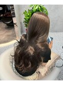 レイヤーカット ブラウンカラー　透明感カラー　ブリーチなし