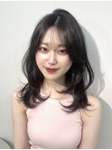 赤み消しオリーブグレージュミディアムレイヤー抜け感レイヤー