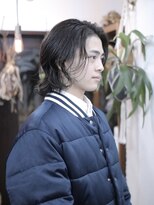 リッカ(RICCA)&nbsp;MEN’S HAIR/サーフカール/リバースセンターパート/毛流れパーマ